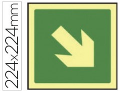 PICTOGRAMA SYSSA SINAL DE VIA DE EVACUAÇAO EM PVC FOTOLUMINE