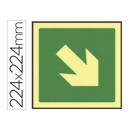 PICTOGRAMA SYSSA SINAL DE VIA DE EVACUAÇAO EM PVC FOTOLUMINE