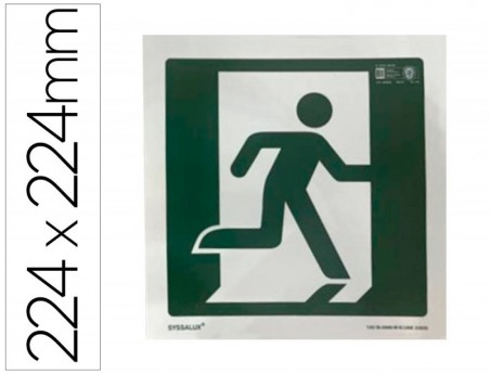 PICTOGRAMA SYSSA SINAL DE  SAIDA DE EMERGENCIA DIREITA EM PV