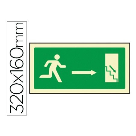 PICTOGRAMA SYSSA SINAL DE SAIDA EMERGENCIA DIREITA ESCADA DE