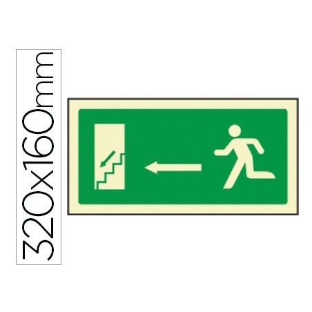 PICTOGRAMA SYSSA SINAL DE SAIDA EMERGENCIA ESQUERDA ESCADA D