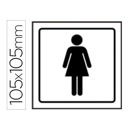 PICTOGRAMA SYSSA SINAL DE CASA DE BANHO SENHORAS EM PVC 105X