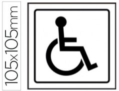 PICTOGRAMA SYSSA SINAL DE  DEFICIENTES EM PVC 105X105 MM