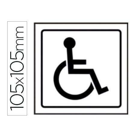 PICTOGRAMA SYSSA SINAL DE  DEFICIENTES EM PVC 105X105 MM