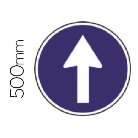 PICTOGRAMA SYSSA SINAL DE SENTIDO OBRIGATORIO  EM AÇO GALVAN