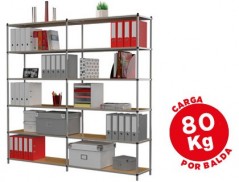 ESTANTE FAST-PAPERFLOW METALICA 6 PRATELEIRAS 80 KG POR PRAT