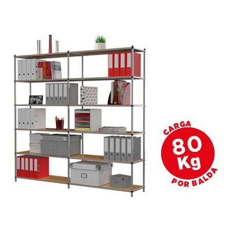 ESTANTE FAST-PAPERFLOW METALICA 6 PRATELEIRAS 80 KG POR PRAT