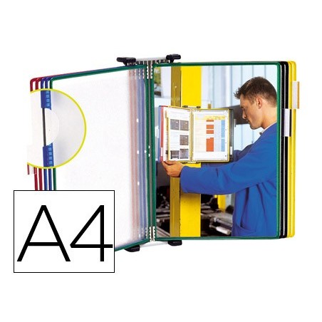 PORTA CATALOGO PAREDE METALICO TARIFOLD  CON 10 BOLSAS DIN A