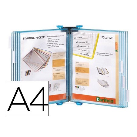 PORTA CATALOGO DE PAREDE METALTARIFOLD COM 10 BOLSS DIN A4 C