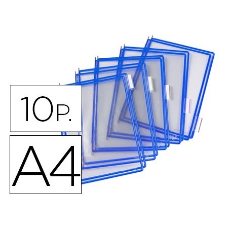 BOLSA PARA PORTA CATALOGO TARIFOLD DIN A4 COM PIVOTS AZUL PA