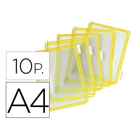 BOLSA PARA PORTA CATALOGO TARIFOLD DIN A4 COM PIVOTS AMARELO