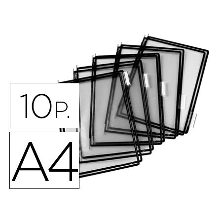 BOLSA PARA PORTA CATALOGO TARIFOLD DIN A4 COM PIVOTS PRETO P