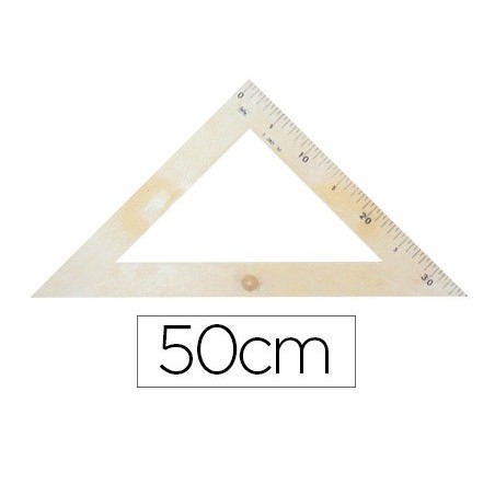 ESQUADRO FAIBO DE PLASTICO IMITACAO EM MADEIRA 50CM