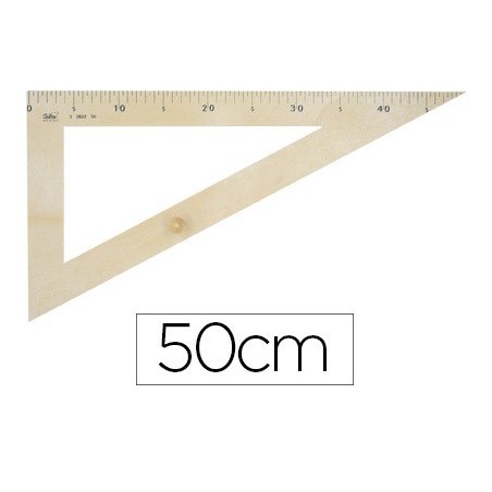 ESQUADRO FAIBO DE PLASTICO IMITACAO EM MADEIRA 50CM