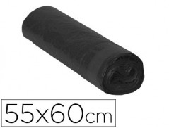 SACO DE LIXO DOMESTICO PRETO COM AUTO FECHO  55 X 60 CM  ROL