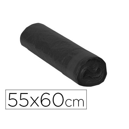 SACO DE LIXO DOMESTICO PRETO COM AUTO FECHO  55 X 60 CM  ROL