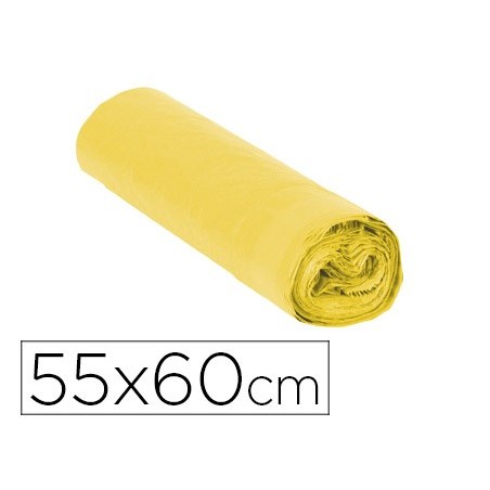 SACO DE LIXO DOMESTICO AMARELO COM AUTO FECHO  55 X 60 CM RO