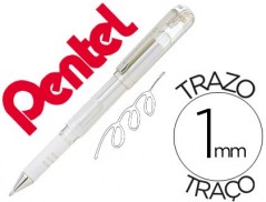 12un ROLLER PENTEL HYBRID GEL K230W PONTA DE 1,0 MM COR BRAN