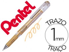 12un ROLLER PENTEL HYBRID GEL K230M PONTA DE 1,0 MM COR OURO