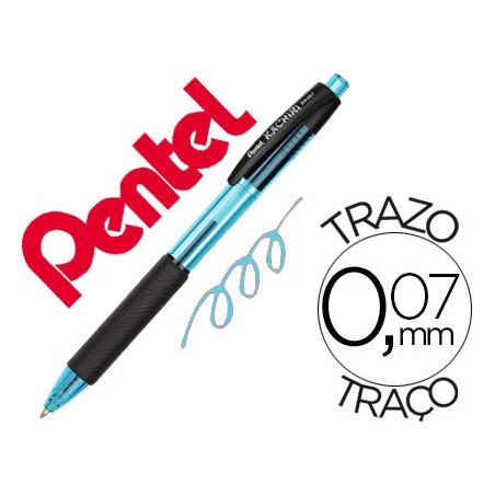 12un ESFEROGRAFICA PENTEL BK457 KACHIRI PONTA 0,7 MM COR AZU