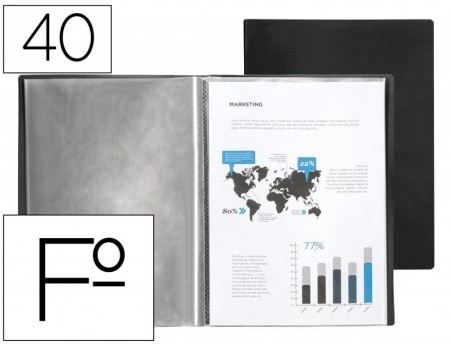 CAPA CATALOGO LIDERPAPEL COM ESPIRAL 40 BOLSAS POLIPROPILENO