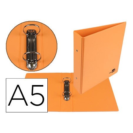 PASTA DE 2 ANEIS 40 MM REDONDOS LIDERPAPEL A5 CARTAO FORRADO