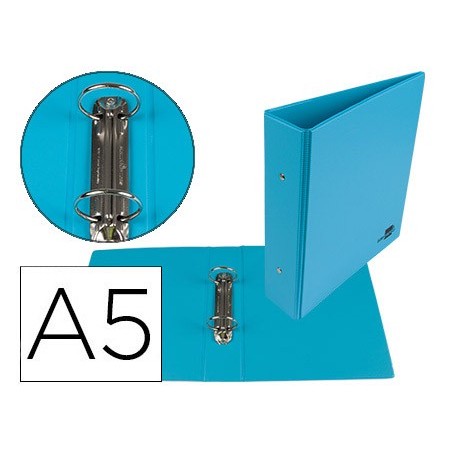 PASTA DE 2 ANEIS 40 MM REDONDOS LIDERPAPEL A5 CARTAO FORRADO