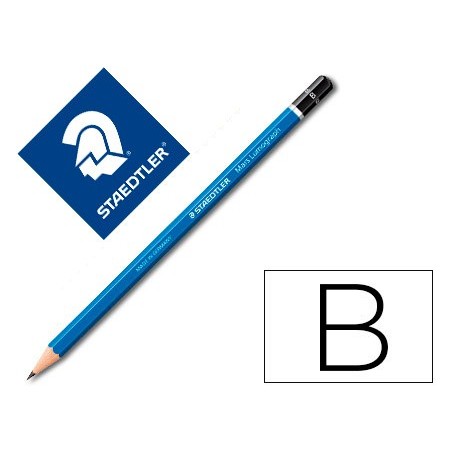 12un LAPIS DE GRAFITE STAEDTLER MARS LUMOGRAPH 100 B UNIDADE
