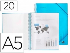 CAPA CATALOGO LIDERPAPEL COM ESPIRAL 20 BOLSAS POLIPROPILENO