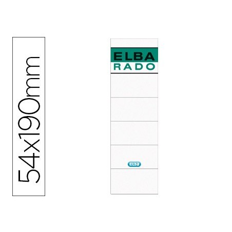 ETIQUETAS ADESIVAS ELBA LOMERA COR BRANCO 54 X 190 MM PACK D