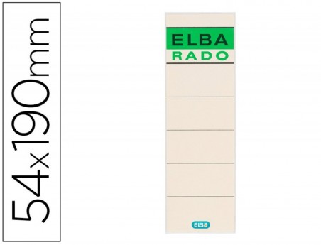 ETIQUETAS ADESIVAS ELBA LOMERA COR OSSO 54 X 190 MM PACK DE