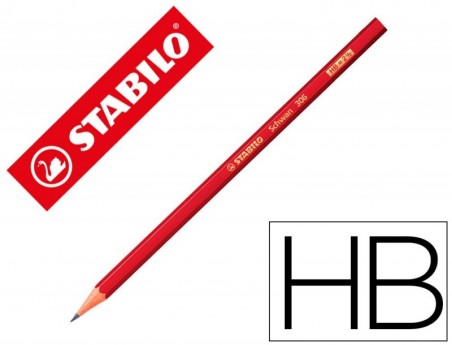 12un LAPICES DE GRAFITO STABILO SCHWAN 306 HB UNIDAD
