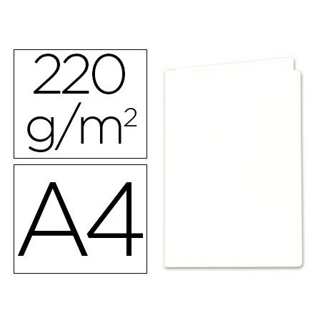 100un CLASSIFICADOR CARTOLINA EXACOMPTA DIN A4 BRANCO 220 GR