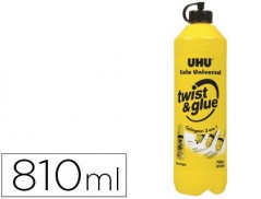 COLA UHU TWIST & GLUE SEM SOLVENTES RECARGA 810 ML
