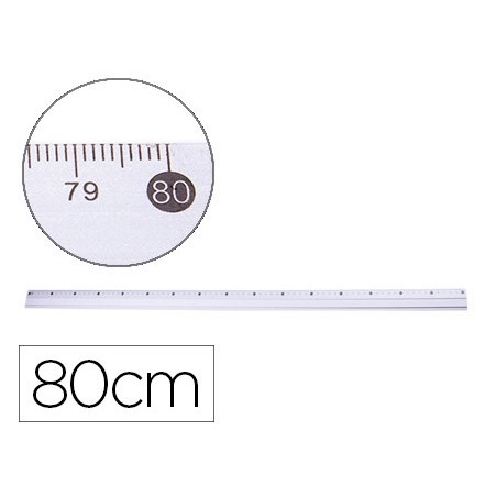 RÉGUA METALICA Q-CONNECT ALUMINIO 80 CM           