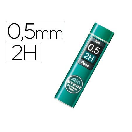 12un MINAS PENTEL AIN STEIN 0.5 2H ESTOJO COM 40 MINAS