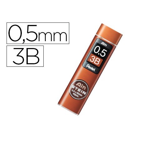 12un MINAS PENTEL AIN STEIN 0.5 3B ESTOJO COM 40 MINAS