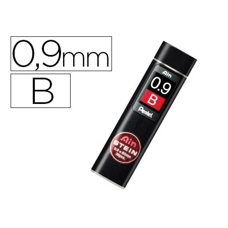12un MINAS PENTEL AIN STEIN 0.9 B ESTOJO COM 36 MINAS