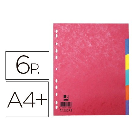 SEPARADOR Q-CONNECT CARTOLINA BRILHO CONJUNTO DE 6 SEPARADOR