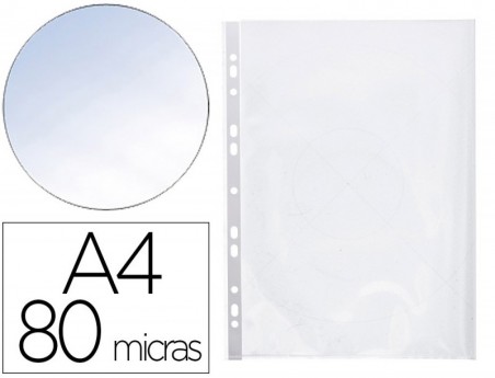 BOLSA MULTIPERFURADA Q-CONNECT DIN A4 80 MICRONS CRISTAL COM