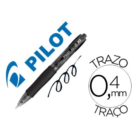 12un ESFEROGRAFICA PILOT G-2 PIXIE PRETA TINTA GEL RETRACTIL