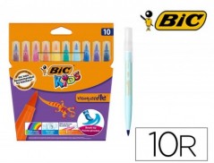 MARCADOR BIC KIDS VIS AQUARELLE ESTOJO DE 10 CORES PONTA PIN