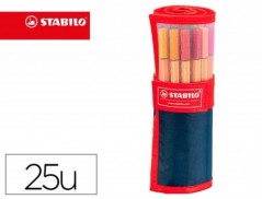 MARCADOR STABILO PONTA DE FIBRA POINT 88 ESTOJO ROLLER SET D