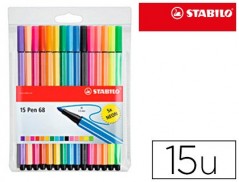 MARCADOR STABILO AGUARELAVEL PEN 68 ESTOJO DE 10 CORES STAND