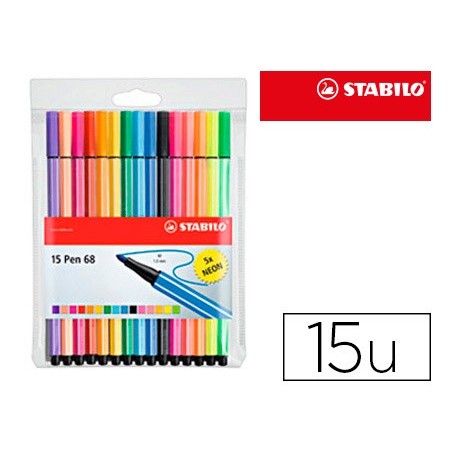 MARCADOR STABILO AGUARELAVEL PEN 68 ESTOJO DE 10 CORES STAND