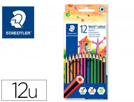 LAPIS DE CORES STAEDTLER WOPEX ECOLOGICO 12 CORES EM CAIXA D