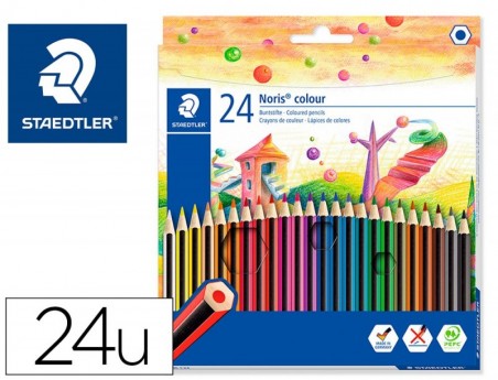 LAPIS DE CORES STAEDTLER WOPEX ECOLOGICO 24 CORES EM CAIXA D