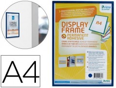 BOLSA PARA PENDURAR TARIFOLD DIN A4 ADESIVA AZUL