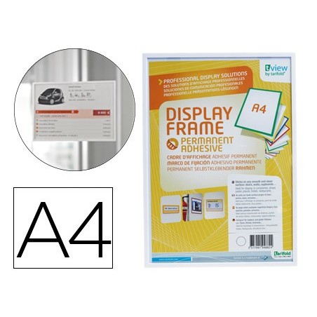 BOLSA PARA PENDURAR TARIFOLD DIN A4 ADESIVA BRANCO