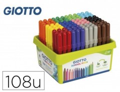 MARCADOR GIOTTO TURBO MAXI SCHOOL PACK DE 108 UNIDADES 12 CO